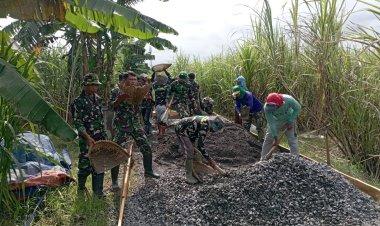 Gotong Royong Bersama Warga, Wujud Nyata Sinergi TNI dan Rakyat Bangun Bangsa Melalui TMMD Sengkuyung Tahap I Tahun 2026
